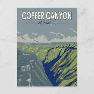 Copper Canyon Mexiko Resa Konst Vintage Vykort