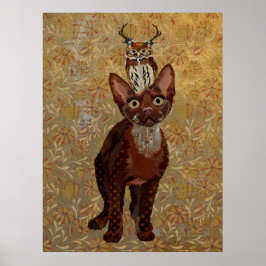 COPPER CAT & ANTLER UGGLA POSTER