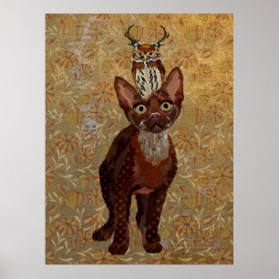 COPPER CAT & ANTLER UGGLA POSTER