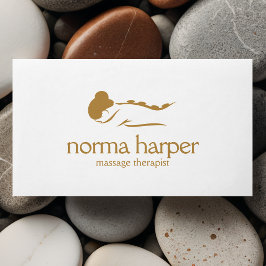 COPPER Chic Stone Massage Therapy Hälsa Day Spa Visitkort