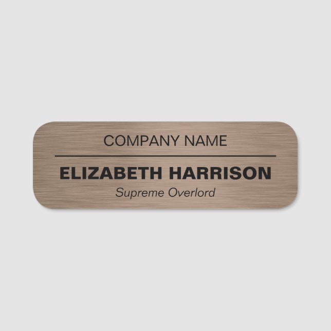 Copper Corporate Namnbricka (Framsida)