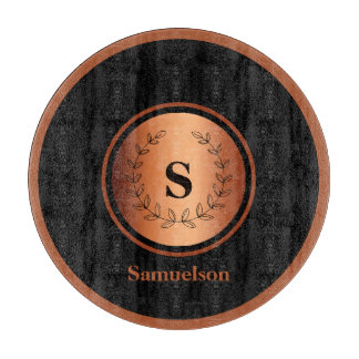 Copper Detailed Personalized Kitchen Cutting Board