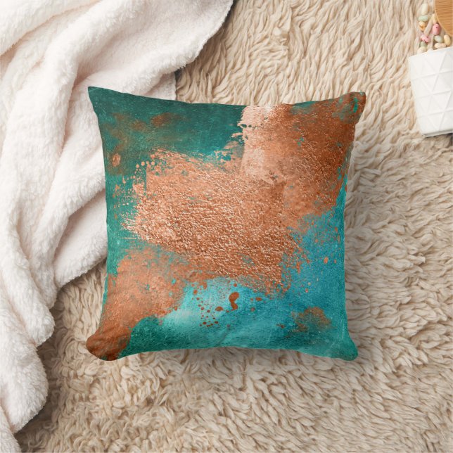 Copper Distress Patina Kudde (Filt)
