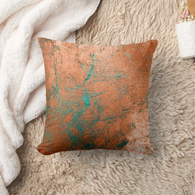 Copper Distress Patina Kudde (Filt)