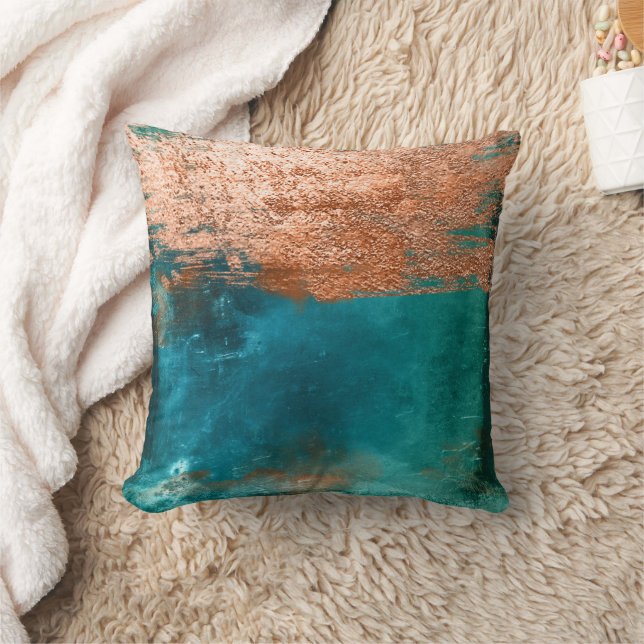 Copper Distress Patina Kudde (Filt)