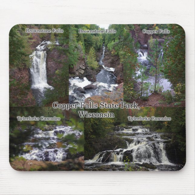 Copper Falls State Park mousepad Musmatta (Framsidan)