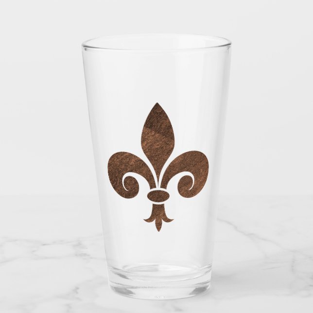 Copper Fleur De Lis Glaskopp (Framsida)