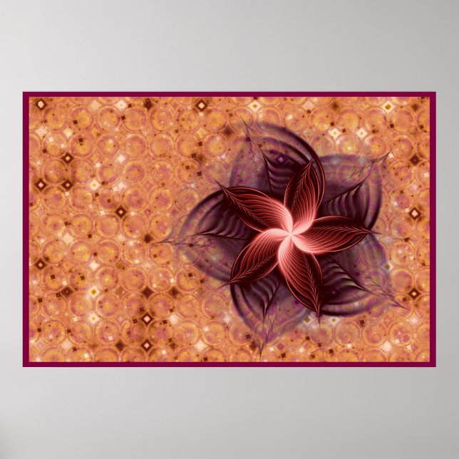 Copper Flower Fractal Poster (Framsidan)