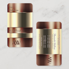 Copper Glass Fodral, titta på Beige Liquids Monogr Visitkort