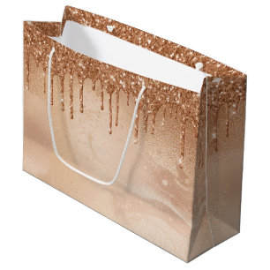 Copper Glitter Rain på den koppar-Metall Marble