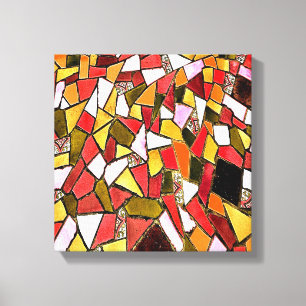Copper Guld Abstrakt Mosaic Canvastryck