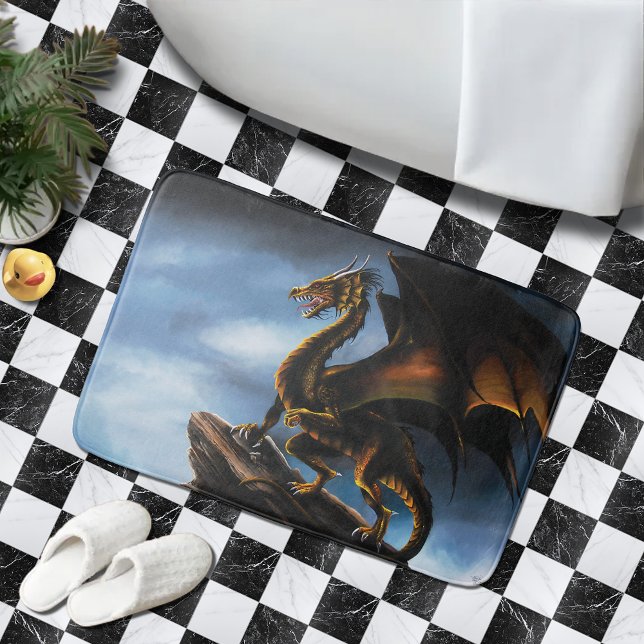 Copper Guld Black Dragon Badrumsmatta (Skapare uppladdad)