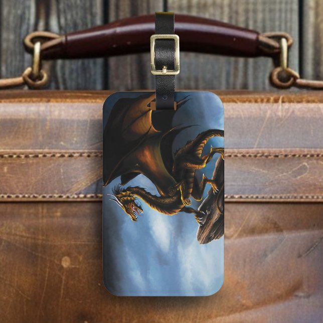 Copper Guld Black Dragon Bagagebricka (Skapare uppladdad)