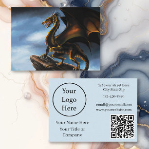 Copper Guld Black Dragon Visitkort