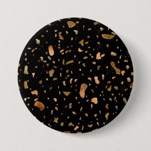 Copper Guld på Black Terrazzo Stone Knapp