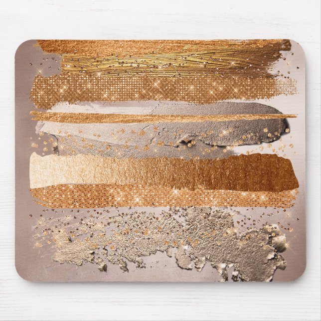 Copper Guld Strokes Glamor Struktur Musmatta (Framsidan)