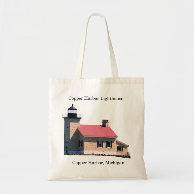 Copper Harbour Lighthouse cutout to bag Tygkasse (Framsidan)