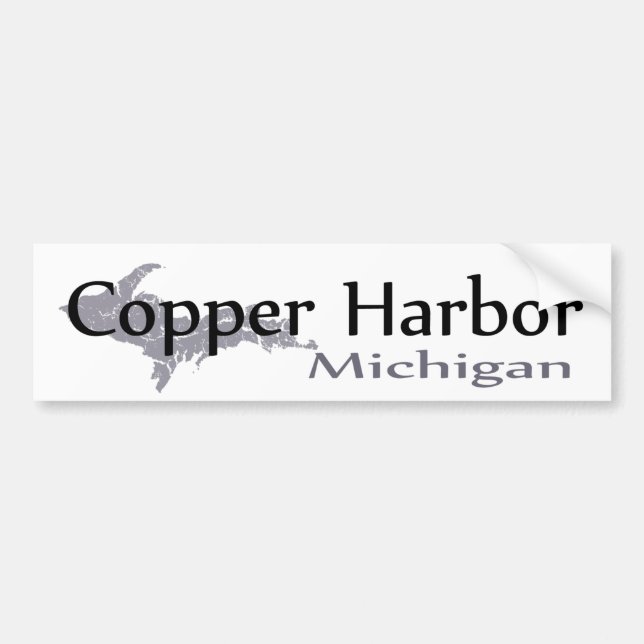 Copper Harbour Michigan Bumper Sticker Bildekal (Framsidan)