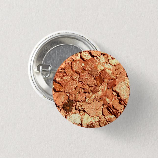 Copper Metall Chip Knapp (Framsida & baksida)