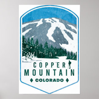 Copper Mountain Colorado Ski Badge Poster