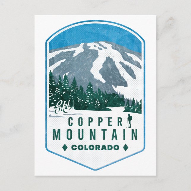 Copper Mountain Colorado Ski Badge Vykort (Framsida)