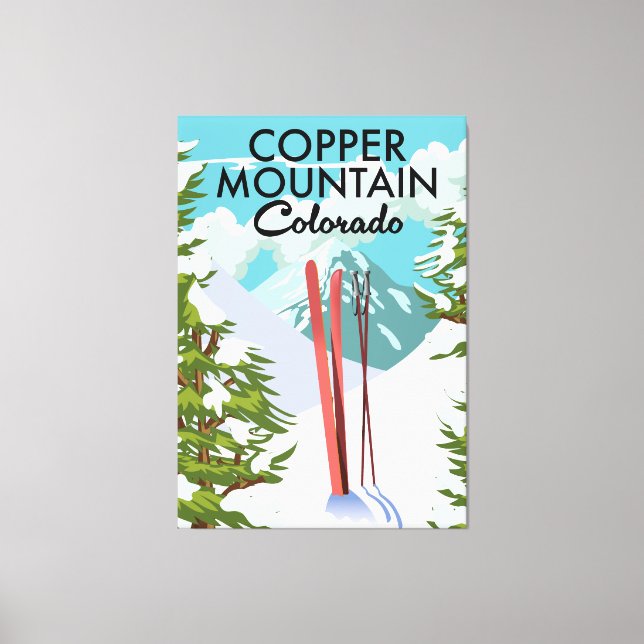 Copper Mountain Colorado Ski Canvastryck (Framsida)