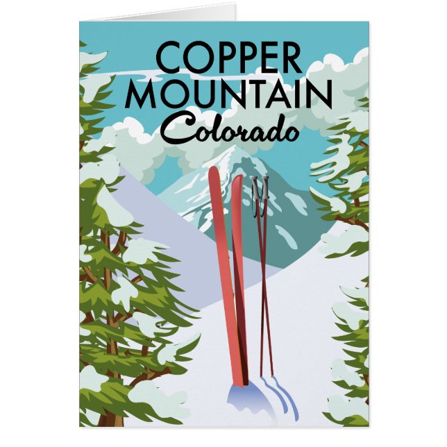 Copper Mountain Colorado Skidling Hälsningskort (Framsidan)