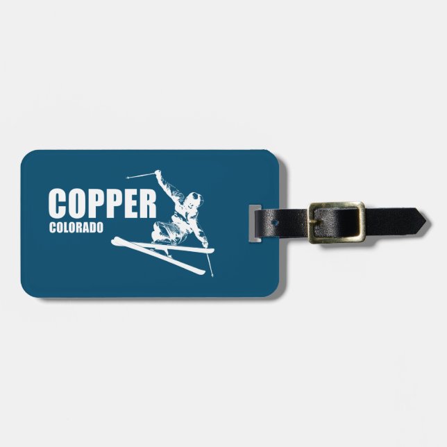 Copper Mountain Colorado Skier Bagagebricka (Horisontell Framsida)