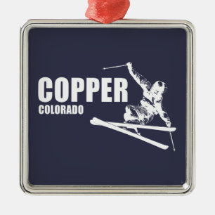 Copper Mountain Colorado Skier Julgransprydnad Metall