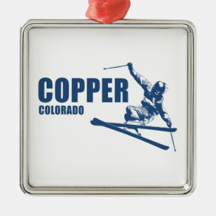 Copper Mountain Colorado Skier Julgransprydnad Metall