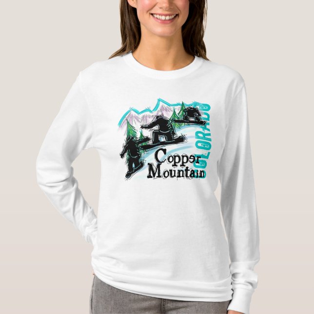 Copper Mountain Colorado snowboard hoodie Tee (Framsida)