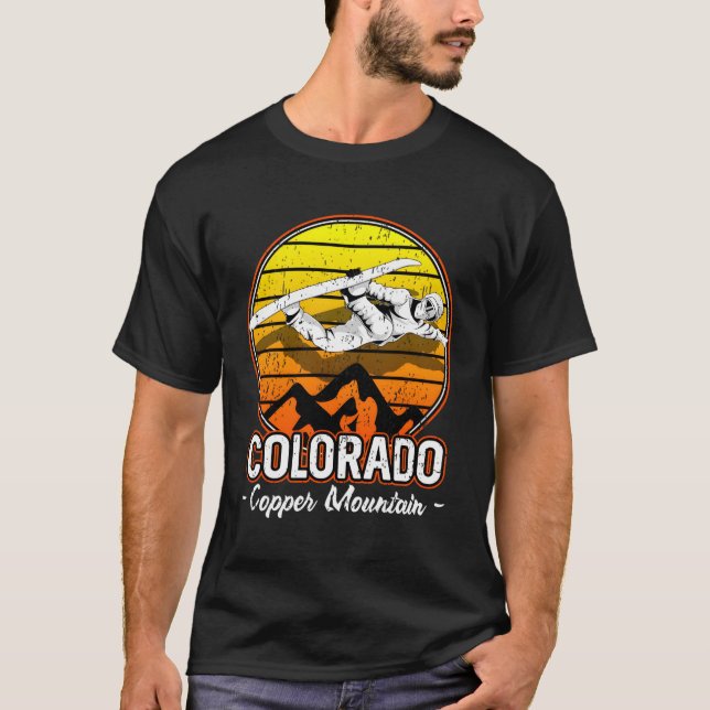 Copper Mountain Colorado Snowboarding T Shirt (Framsida)