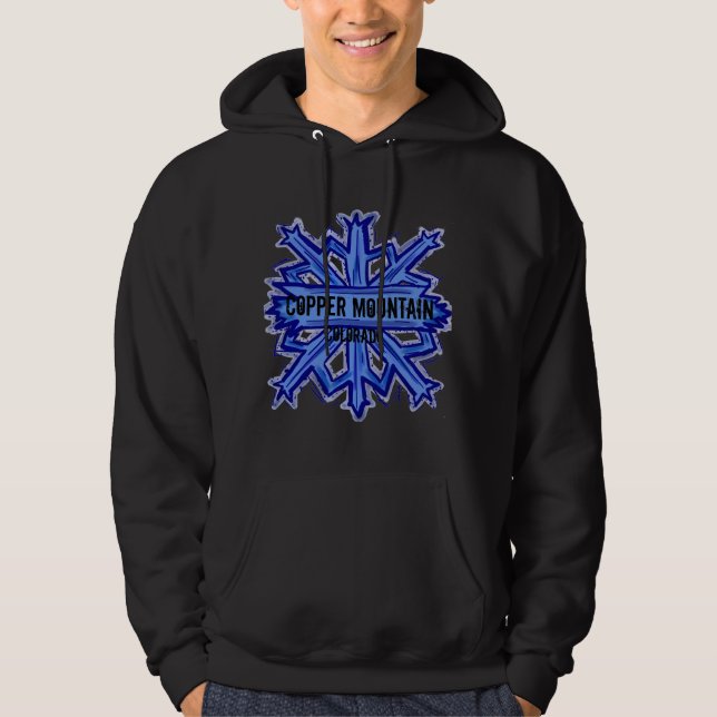 Copper Mountain Colorado snowflake mörk hoodie (Framsida)