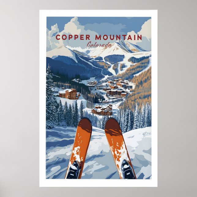 Copper Mountain Ski Poster Winter Ski Village (Framsidan)
