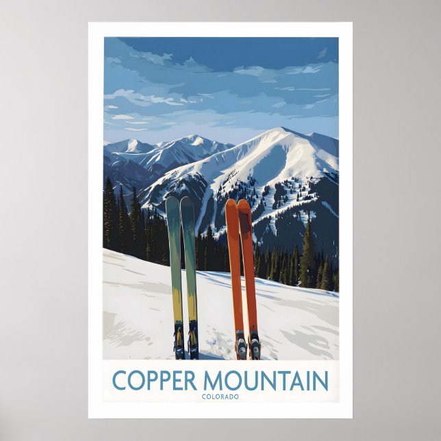 Copper Mountain Ski Wall Art Ski Print 1 Poster (Framsidan)