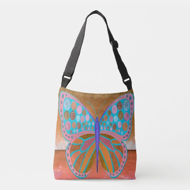 Copper Ocean Butterfly Crossbody Bag Axelväska (Framsida)