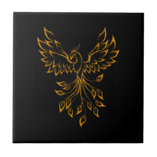 Copper Phoenix Kakelplatta