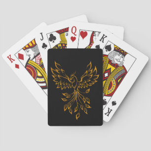 Copper Phoenix Rises on Black Casinokort