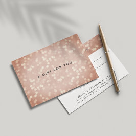 Copper Ro Guld Bokeh | Intyg om gåva