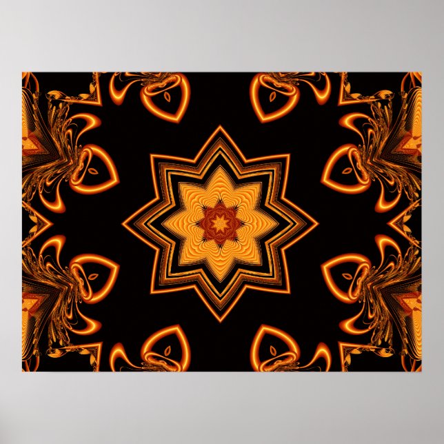 Copper Star Kaleidoscope Poster (Framsidan)