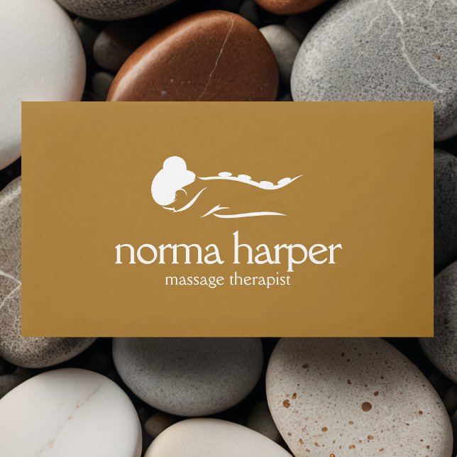 COPPER Stone Massage Therapy Hälsa Day Spa Visitkort (Skapare uppladdad)