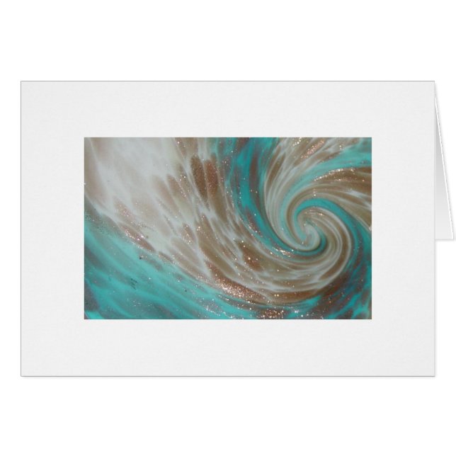 Copper Swirl Murano Detail Study Hälsningskort (Framsidan Horizontal)