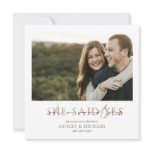 COPPER TYPOGRAPHY sa ja Square Förlovning