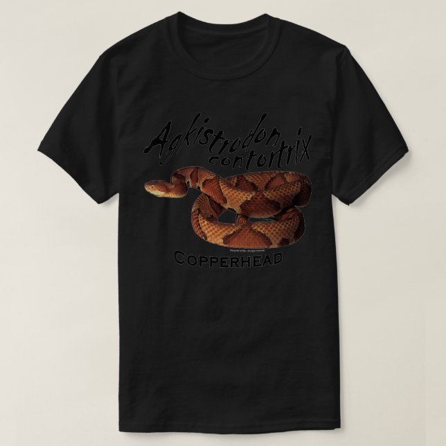 Copperhead Snake Agkistrodon contortrix T Shirt (Design framsida)