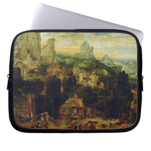 Copperminen (olja på panel) laptop sleeve
