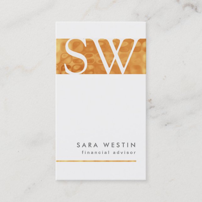 CopperTiles FinancialAdvisor Monogram BusinessCard Visitkort (Framsida)