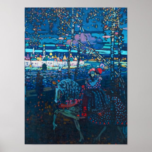 Copple Riding, 1906 av Wassily Kandinsky Poster (Framsidan)