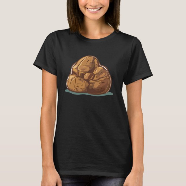 Coprolites Fossil Dinosaur Dung Fossilized Feces T Shirt (Framsida)