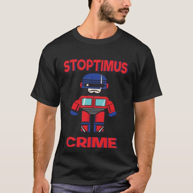 Cops and Robots mash up T Shirt (Framsida)