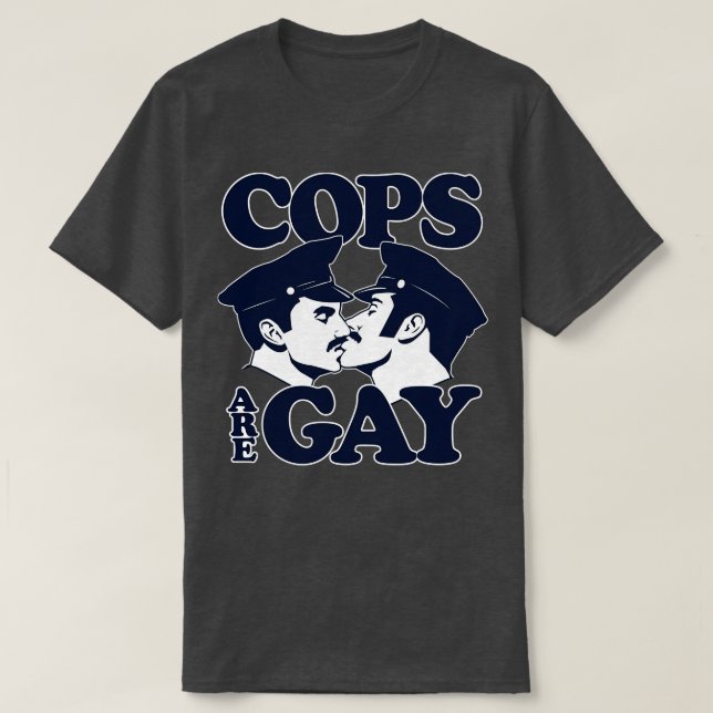 Cops är Gay Långärmad TShirt T Shirt (Design framsida)